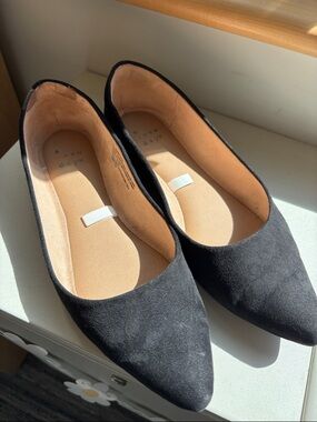 Black Pointed Toe Women's Flats